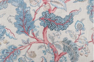 Kaufmann Ravello Printed Linen Blend Drapery Fabric in Document