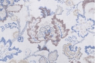 Braemore Renato/Cir Printed Linen Blend Drapery Fabric in Blueberry