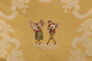 Scalamandre Divertissement Silk Damask Decorator Fabric in Or