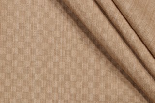 Grey Watkins Sophia Square Woven Decorator Fabric in Beige for Scalamandre
