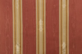 Grey Watkins Victoire Moire Decorator Fabric in Red for Scalamandre