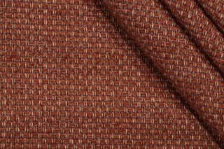 Scalamandre Bar Harbor Woven Chenille Upholstery Fabric in Brick