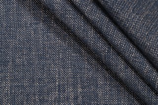 Anna French Luxe Weave W724123 Woven Chenille Upholstery Fabric in Navy for Thibaut