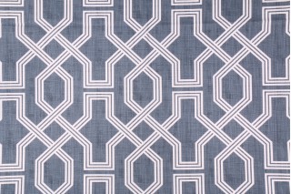 Scott Living Nasco - Luxe Linen Printed Cotton Linen Drapery Fabric in Sapphire