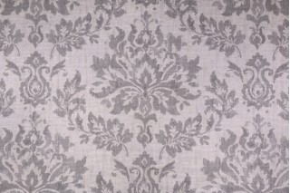 Covington Vanessa Printed Cotton Linen Drapery Fabric in 908 Platinum