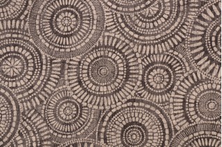 Covington Wheeling Woven Upholstery Fabric in 936-Black/Tan