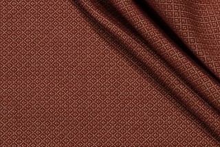 Scalamandre Tiny Diamond Woven Decorator Fabric in Burnt Sienna