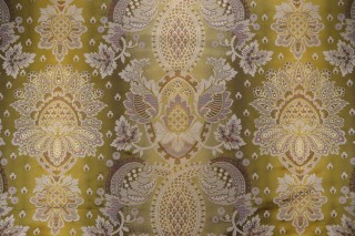 Grey Watkins Silky Shantung Silk Tapestry Upholstery Fabric in Peach Powder for Scalamandre