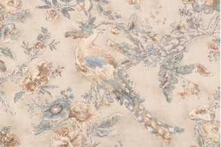 Kaufmann Woodward Printed Drapery Fabric in Silver Pine