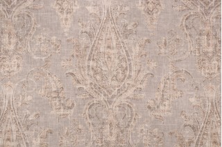 Kaufmann Fair Trade Printed Linen Blend Drapery Fabric in Thunder