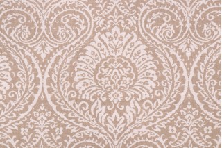 Waverly High Note Printed Linen Blend Drapery Fabric in Chalk