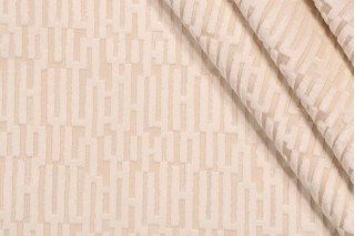 Crypton Lublin High Performance Woven Velvet Chenille Upholstery Fabric in Creme