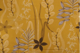 Stof France Chevrefeuille Printed Drapery Fabric in Moutarde