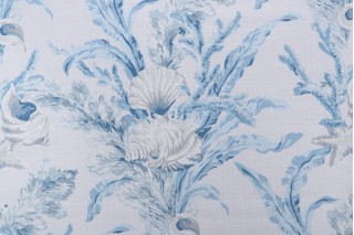 Kaufmann Tarramar Printed Cotton Twill Drapery Fabric in Mediterranean