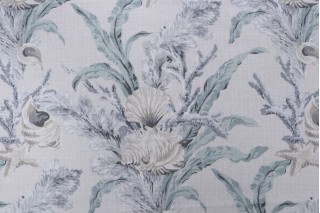 Kaufmann Tarramar Printed Cotton Twill Drapery Fabric in Seaglass
