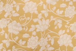 Scalamandre Turin Flamingo Damask Upholstery Fabric in Mustard