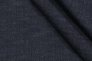 Thibaut Huntley Herringbone W99211 Woven Upholstery Fabric in Navy