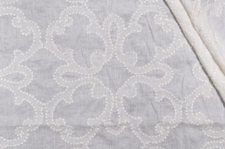 Thibaut Park Slope W764118 Sheer Linen Drapery Fabric in White