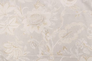 Thibaut Rittenhouse F94150 Printed Cotton Blend Drapery Fabric in Natural