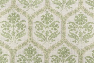 1 Yard Thibaut Caton F94126 Printed Cotton Muslin Drapery Fabric in Green