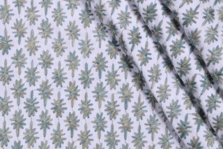 PK Lifestyles Crest Haven Embroidered Drapery Fabric in Seaglass 