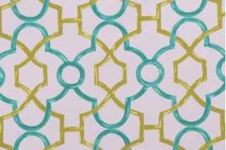 Covington Integra Printed Cotton Twill Drapery Fabric in Seagrass
