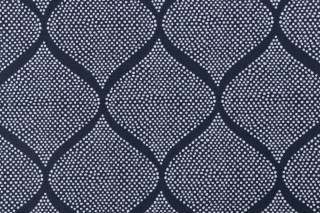 Robert Allen Mocambo Printed Cotton Drapery Fabric in Indigo