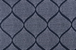 1 Yard Robert Allen Mocambo Printed Cotton Drapery Fabric in Indigo
