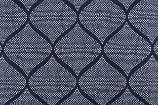 Robert Allen Mocambo Printed Cotton Drapery Fabric in Indigo