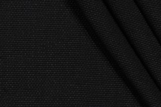 Libeco BW Woven Linen Upholstery Fabric in Black 
