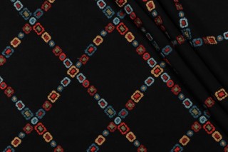 PK Lifestyles Diamond Jewel Embroidered Drapery Fabric in Canyon 