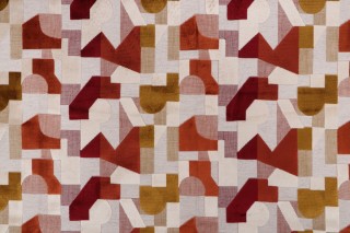 Hamilton Starsky Velvet Upholstery Fabric in Garnet 