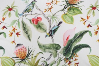 Hamilton Paradise Printed Cotton Drapery Fabric in Leaf 