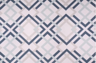 Premier Prints Winston Printed Cotton Drapery Fabric in Premier Navy