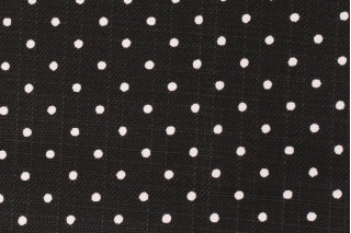 Premier Prints Mini Dot Printed Luxe Polyester Outdoor Fabric in Black