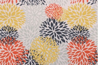 Premier Prints Blooms Printed Polyester Outdoor Fabric in Pearla
