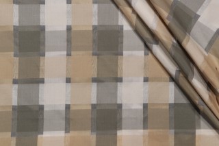 Fonthill Gabrieli Semi-Sheer Silk Drapery Fabric in Taupe for Scalamandre