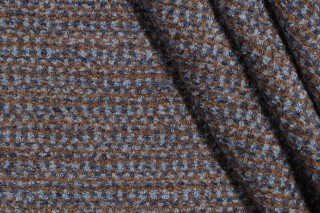 Scalamandre Litchfield Woven Upholstery Fabric in Cobalt/Chocolate