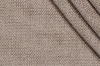 Scalamandre Alfa Plaid Woven Chenille Upholstery Fabric in Beige