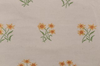 Scalamandre Flori Tapestry Upholstery Fabric in Ivory
