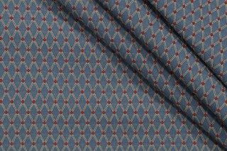 Scalamandre Maquis Woven Upholstery Fabric in Blue