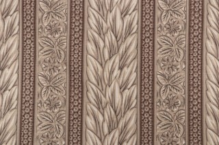 Grey Watkins Sweet Leilani Stripe Printed Drapery Fabric in Taupe for Scalamandre