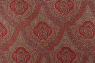 Fonthill Antonova Tapestry Upholstery Fabric in Red/Neutral for Scalamandre