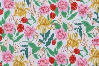 Faye Guanipa Take Me To Tokyo - Take Me To Tokyo Printed Cotton Craft Fabric in Vanilla for Dear Stella 