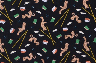 Faye Guanipa Take Me To Tokyo - Soy Amazing Printed Cotton Craft Fabric in Wren for Dear Stella 