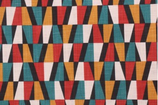 Covington Decken Printed Cotton Drapery Fabric in 397-Primary