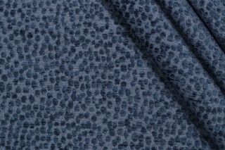 PK Lifestyles Spotty Dotty Woven Chenille Upholstery Fabric in Indigo 