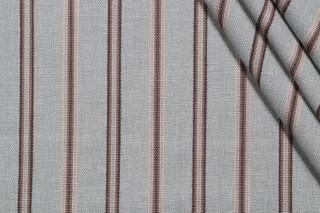 Villa D Ascoli Jodhpur Stripe Woven Upholstery Fabric in Mist 