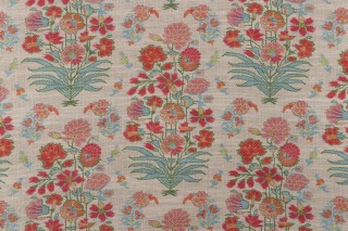 Villa D Ascoli Jaipur Garden Printed Cotton Blend Drapery Fabric in Gem 