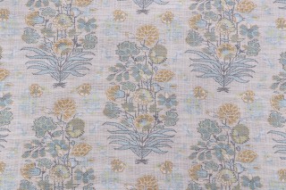Villa D Ascoli Jaipur Garden Printed Cotton Blend Drapery Fabric in Opal 